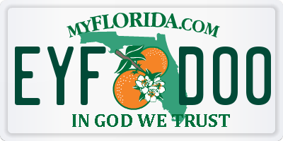 FL license plate EYFD00