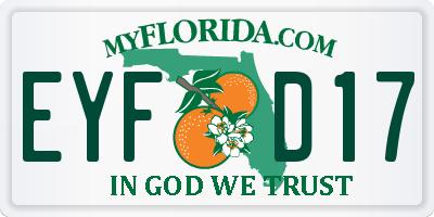 FL license plate EYFD17