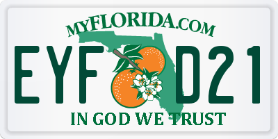 FL license plate EYFD21