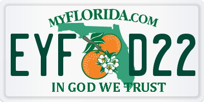 FL license plate EYFD22