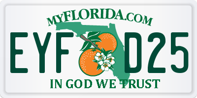 FL license plate EYFD25