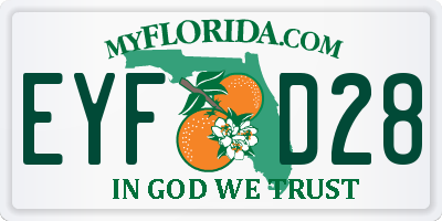 FL license plate EYFD28