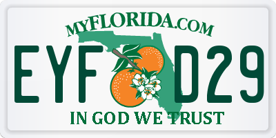 FL license plate EYFD29