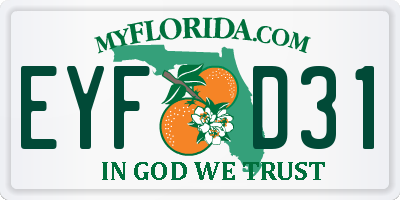 FL license plate EYFD31