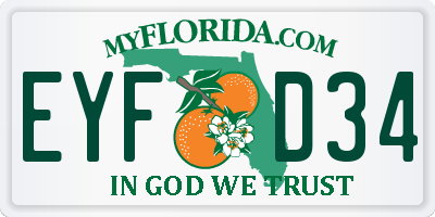 FL license plate EYFD34
