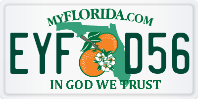 FL license plate EYFD56