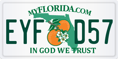FL license plate EYFD57