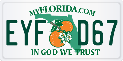 FL license plate EYFD67