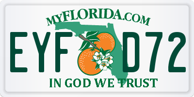 FL license plate EYFD72