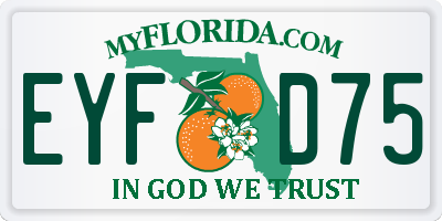 FL license plate EYFD75
