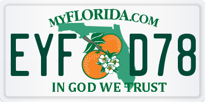 FL license plate EYFD78
