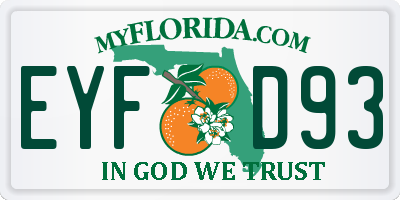 FL license plate EYFD93