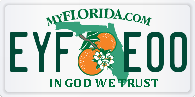 FL license plate EYFE00