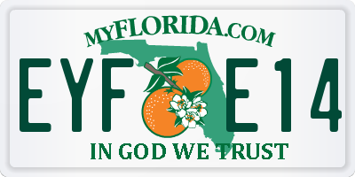 FL license plate EYFE14