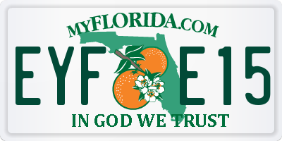 FL license plate EYFE15