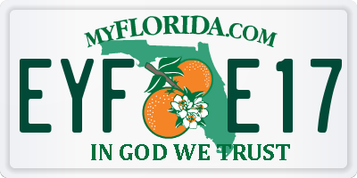 FL license plate EYFE17