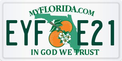 FL license plate EYFE21