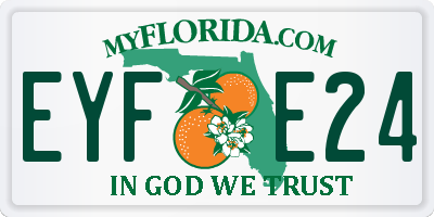 FL license plate EYFE24