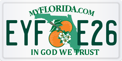 FL license plate EYFE26