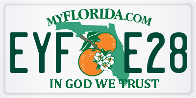 FL license plate EYFE28