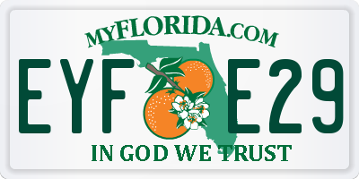 FL license plate EYFE29