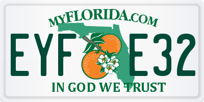 FL license plate EYFE32