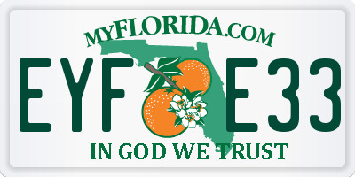 FL license plate EYFE33
