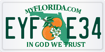 FL license plate EYFE34