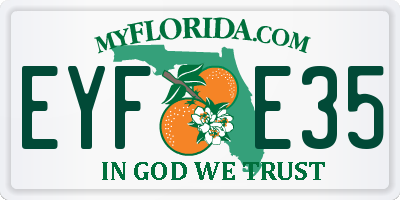 FL license plate EYFE35
