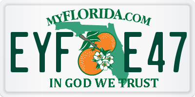FL license plate EYFE47