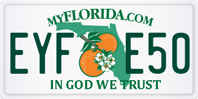 FL license plate EYFE50