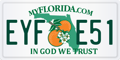 FL license plate EYFE51