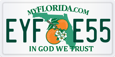 FL license plate EYFE55