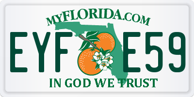 FL license plate EYFE59