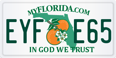FL license plate EYFE65