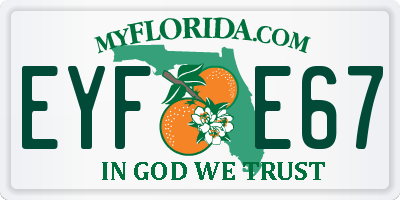 FL license plate EYFE67