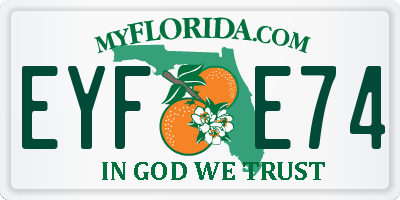 FL license plate EYFE74