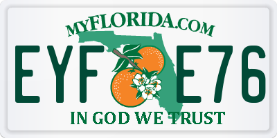 FL license plate EYFE76