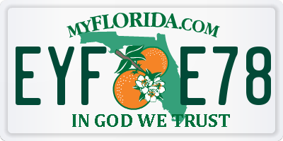 FL license plate EYFE78
