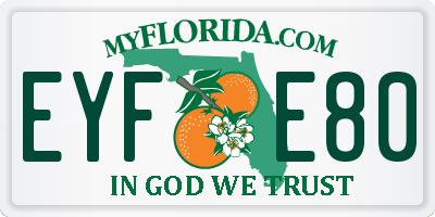 FL license plate EYFE80