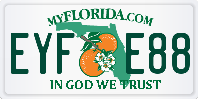FL license plate EYFE88