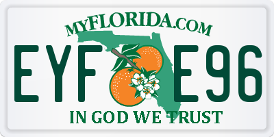 FL license plate EYFE96