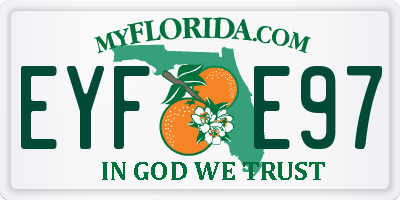 FL license plate EYFE97