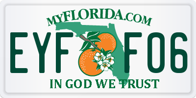 FL license plate EYFF06