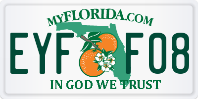 FL license plate EYFF08