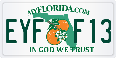 FL license plate EYFF13
