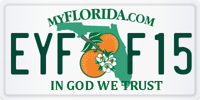 FL license plate EYFF15