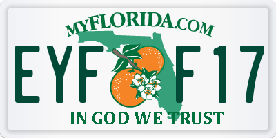 FL license plate EYFF17