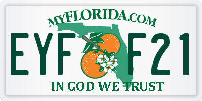 FL license plate EYFF21