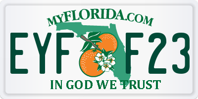 FL license plate EYFF23